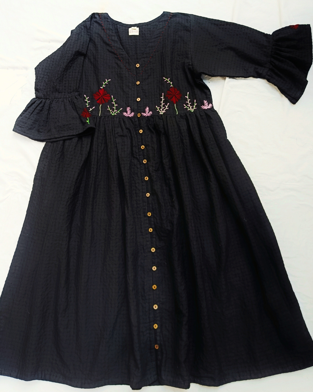 Surmayee gathered midi dress