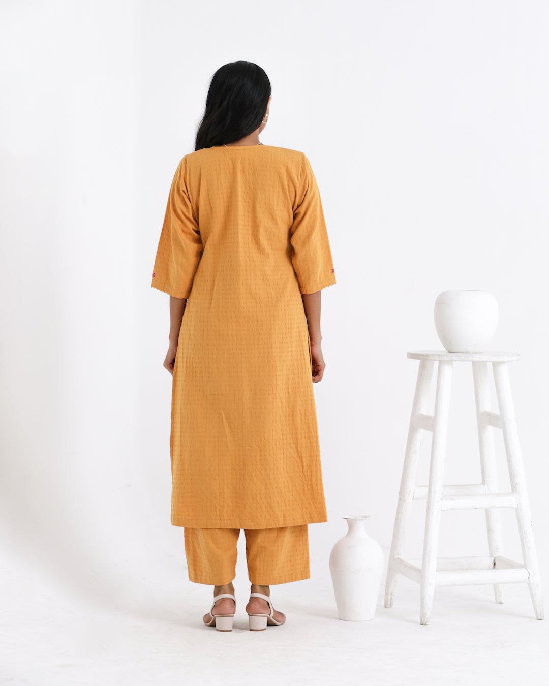 Shop earthy yellow kurta palazzo tunic set from Bebaak : Festive wear and casual wear