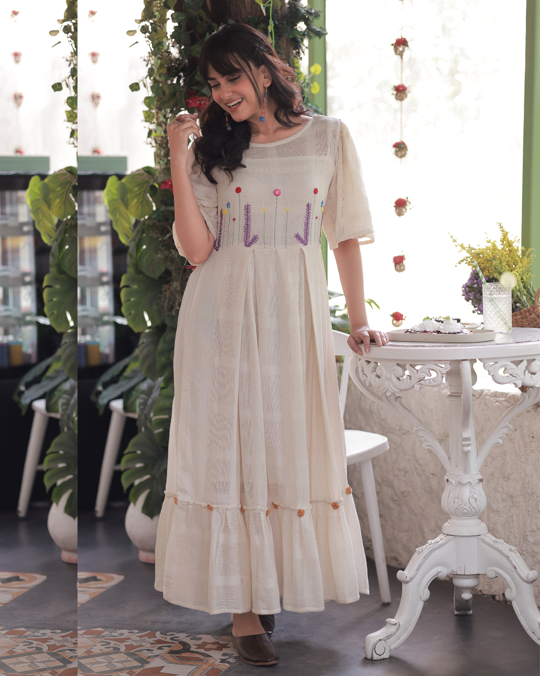 Summer Dresses: Shop embroidered flowy dress online at bebaakstudio.com L Summer Dresses: Shop embroidered flowy dress online at bebaakstudio.com L