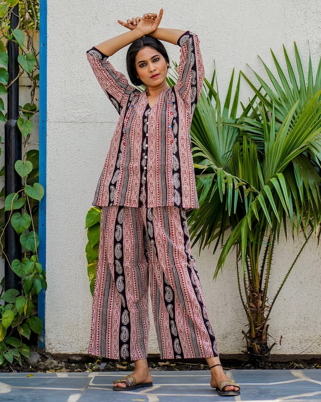 Shop Bagh print geometric co-ordinate online at bebaakstudio.com