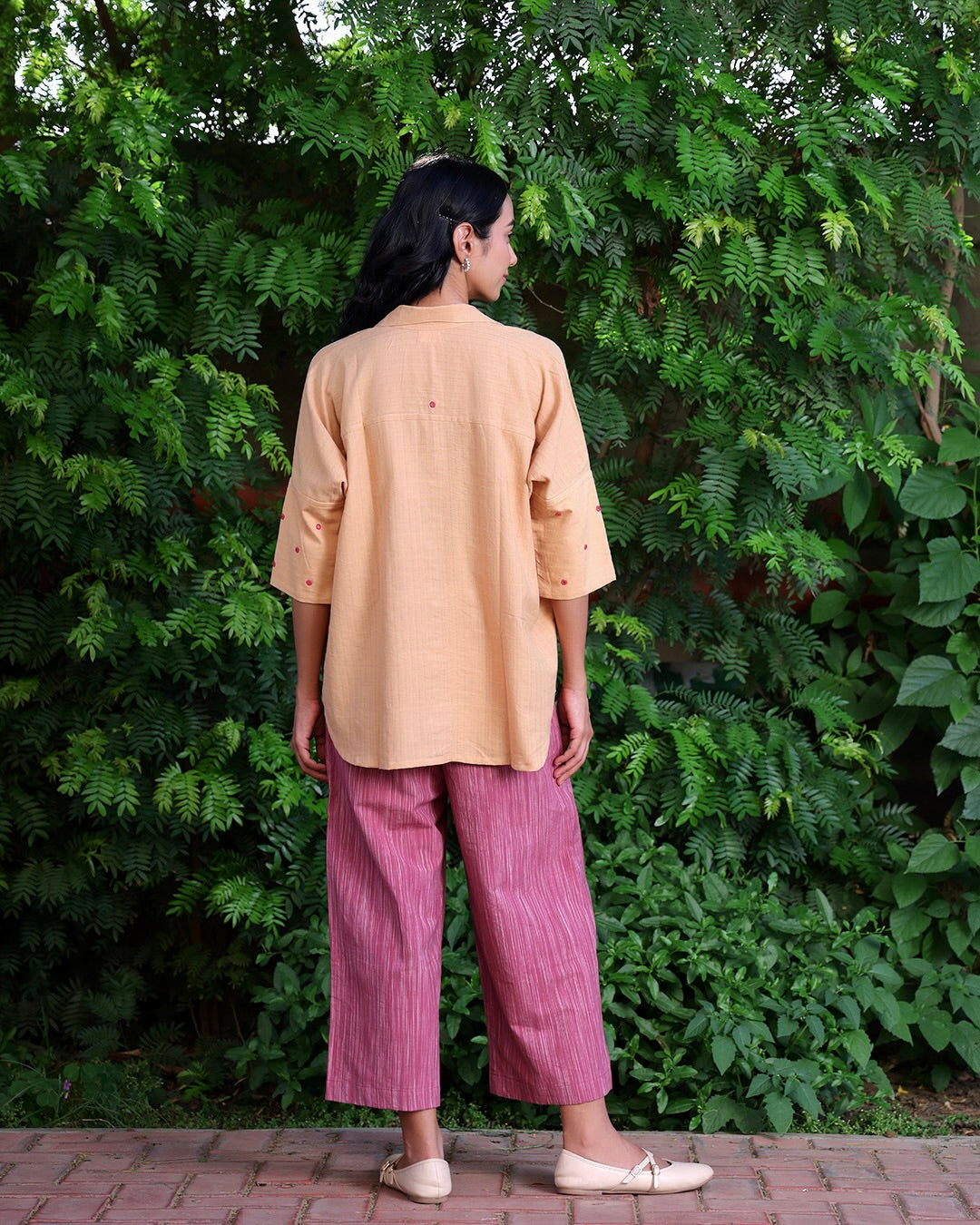 Sienna Beige Handwoven Cotton Co-ord Set