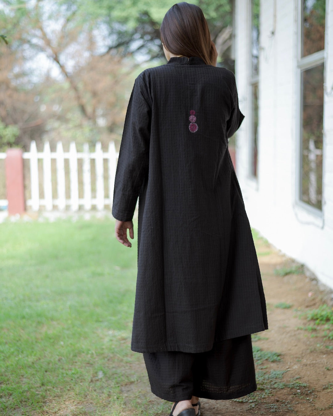 Shop black Overlay co-ord set online at bebaakstudio.com
