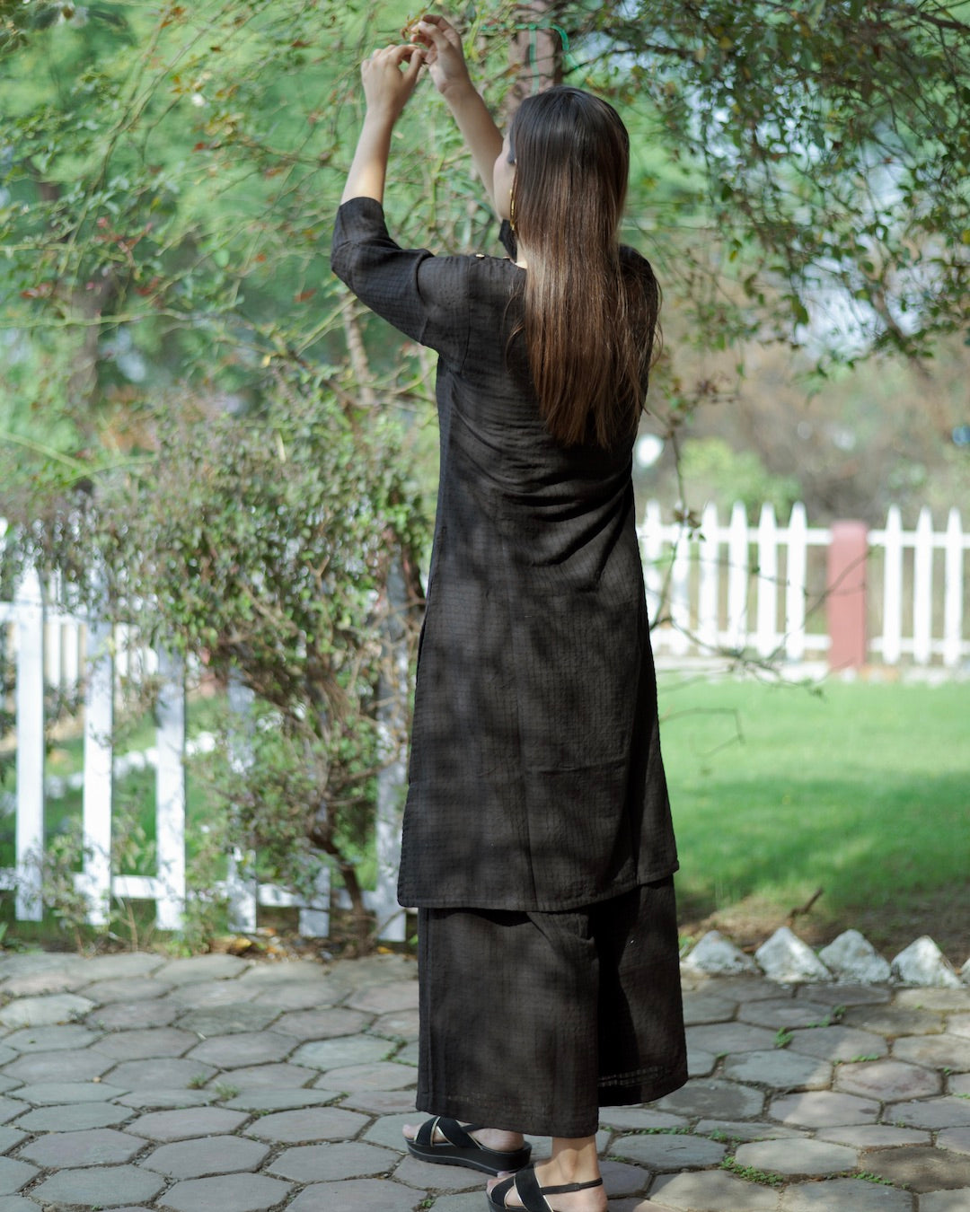 Black tunic set: Shop Black kurta set online at bebaakstudio.com