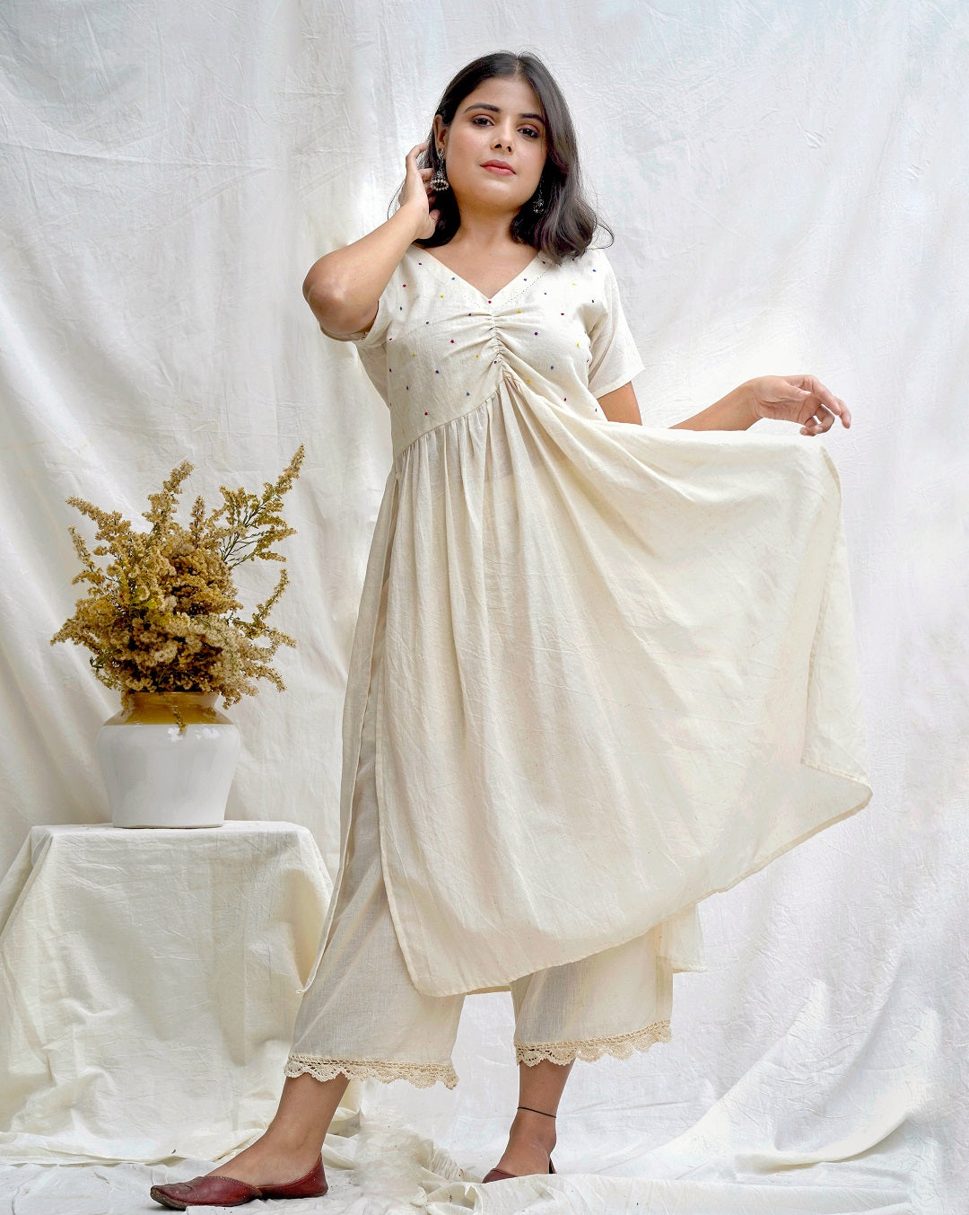 Shiuli cotton tunic set