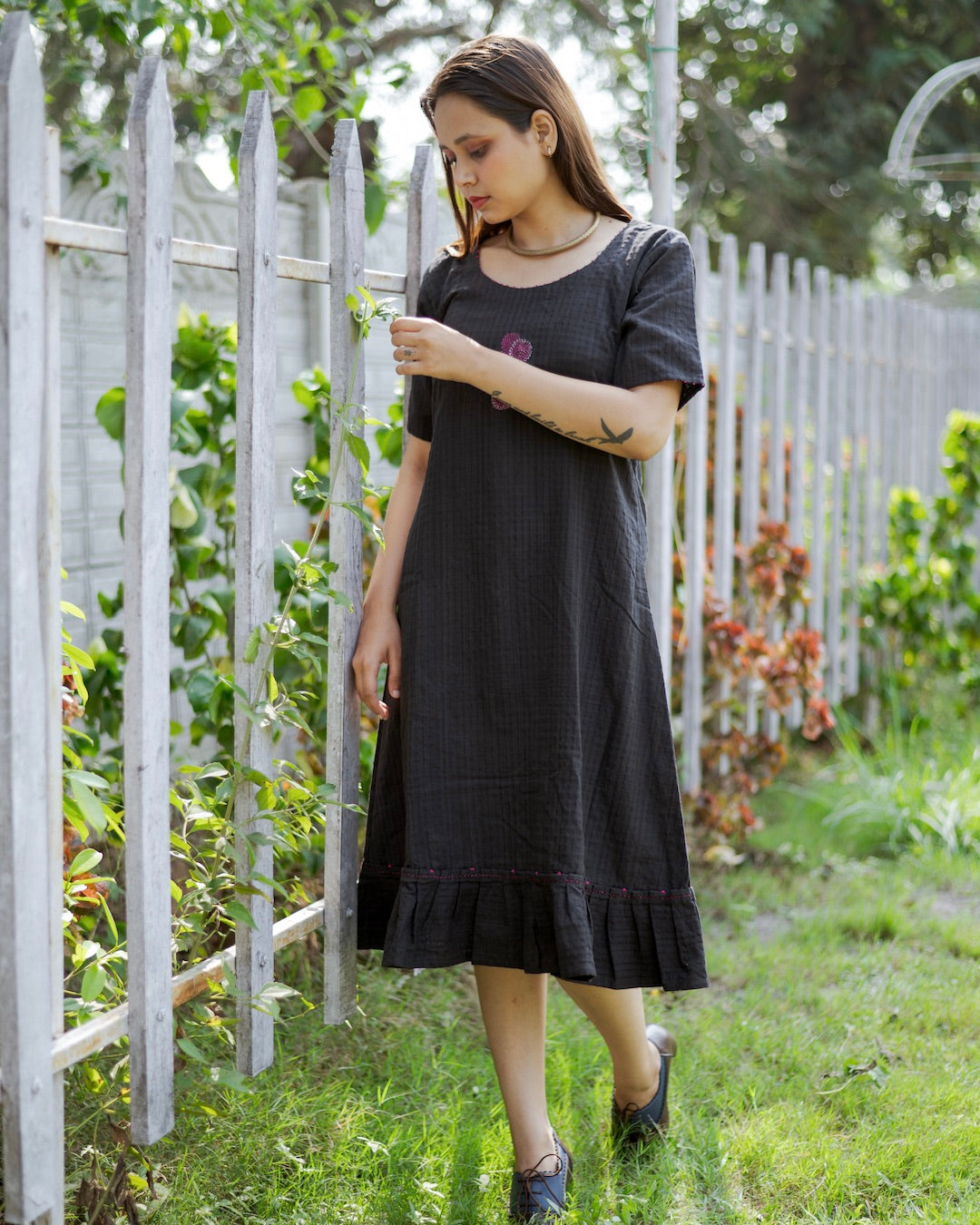 Shop black A line dress online at bebaakstudio.com