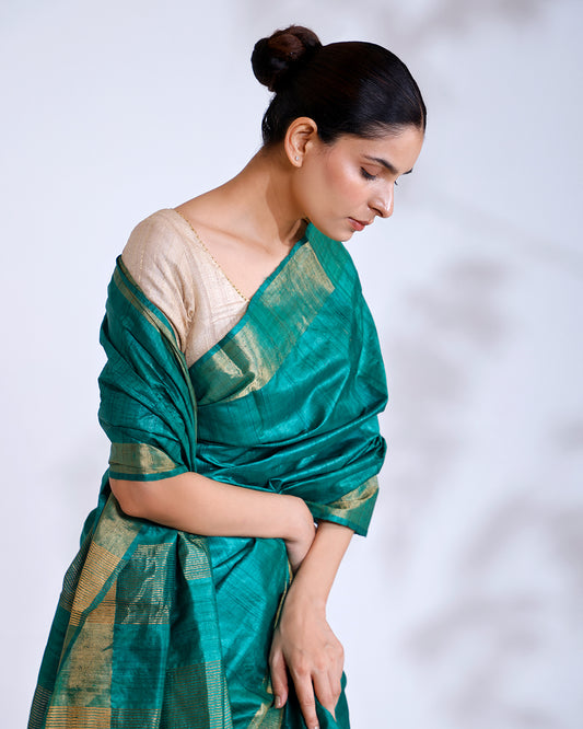 Yamuna Green Kosa Silk Saree
