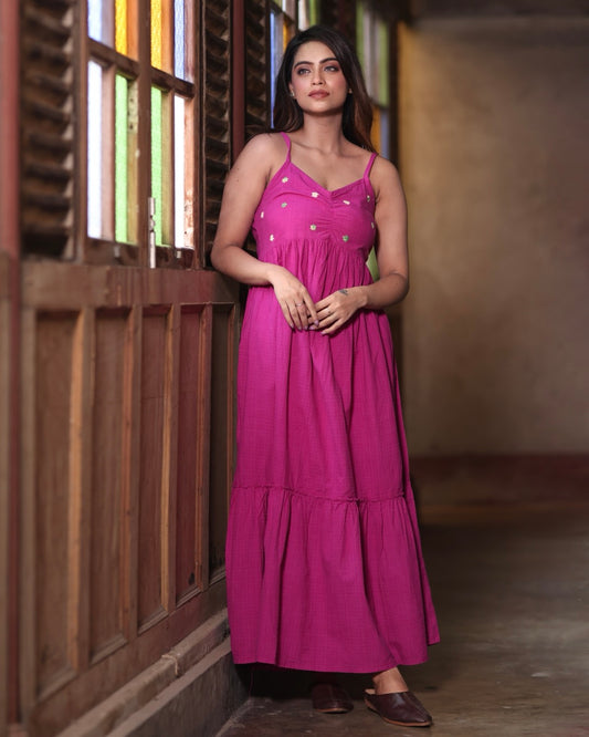 Ruby Handwoven Tier Dress