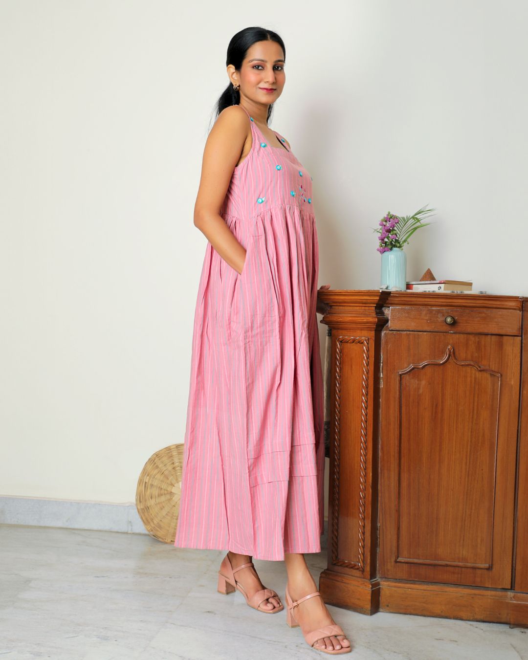Shop maxi pink dress from Bebaak: Handmade clothing