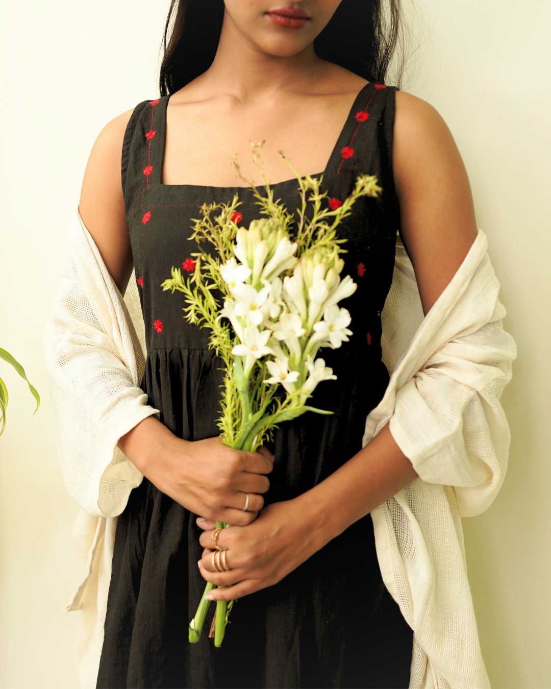 Shop black cotton maxi Dress online at bebaakstudio.com