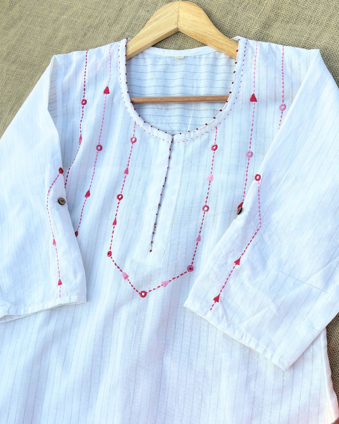 Avni Scallop Cotton Tunic Set