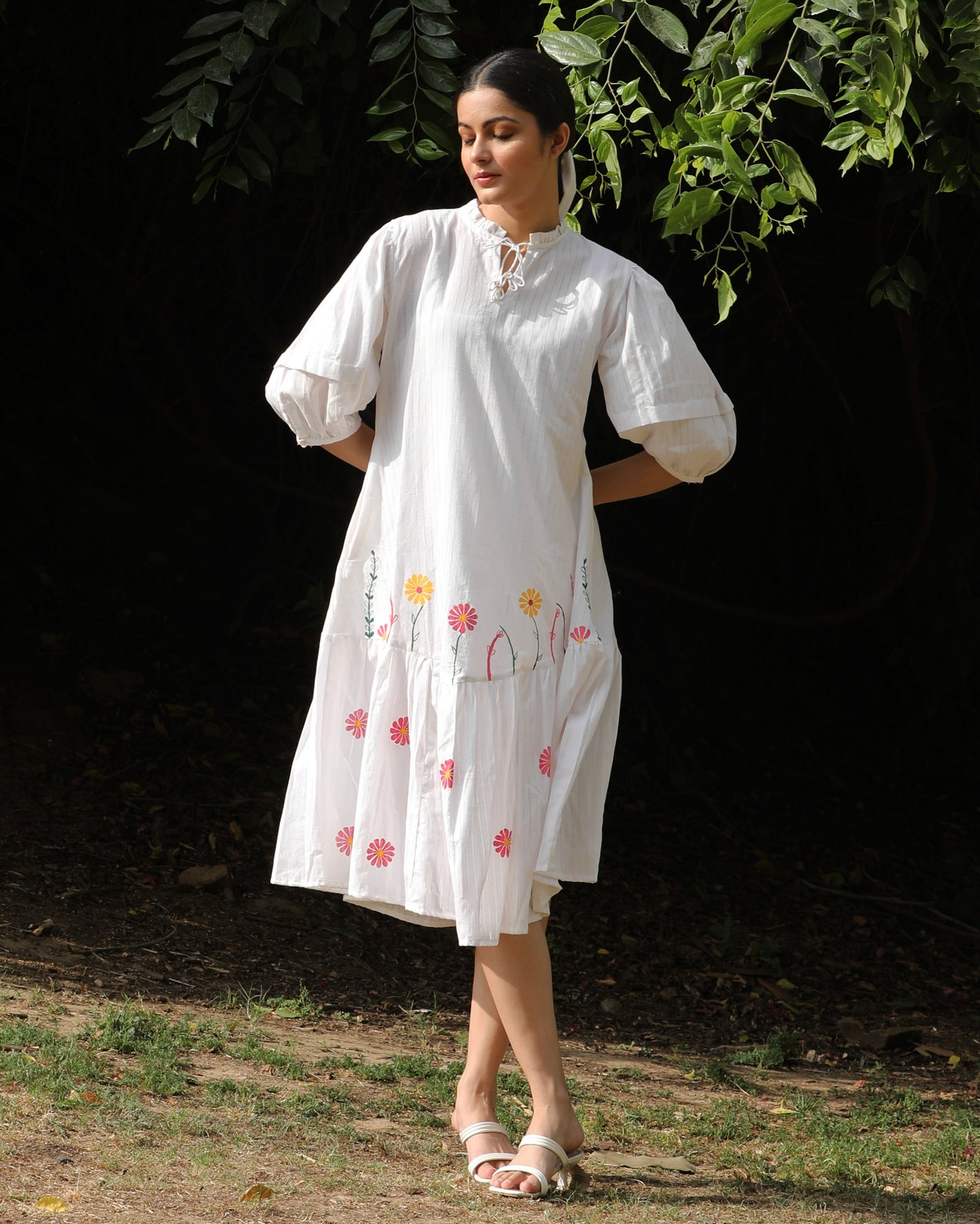 White brunch dress from Bebaak