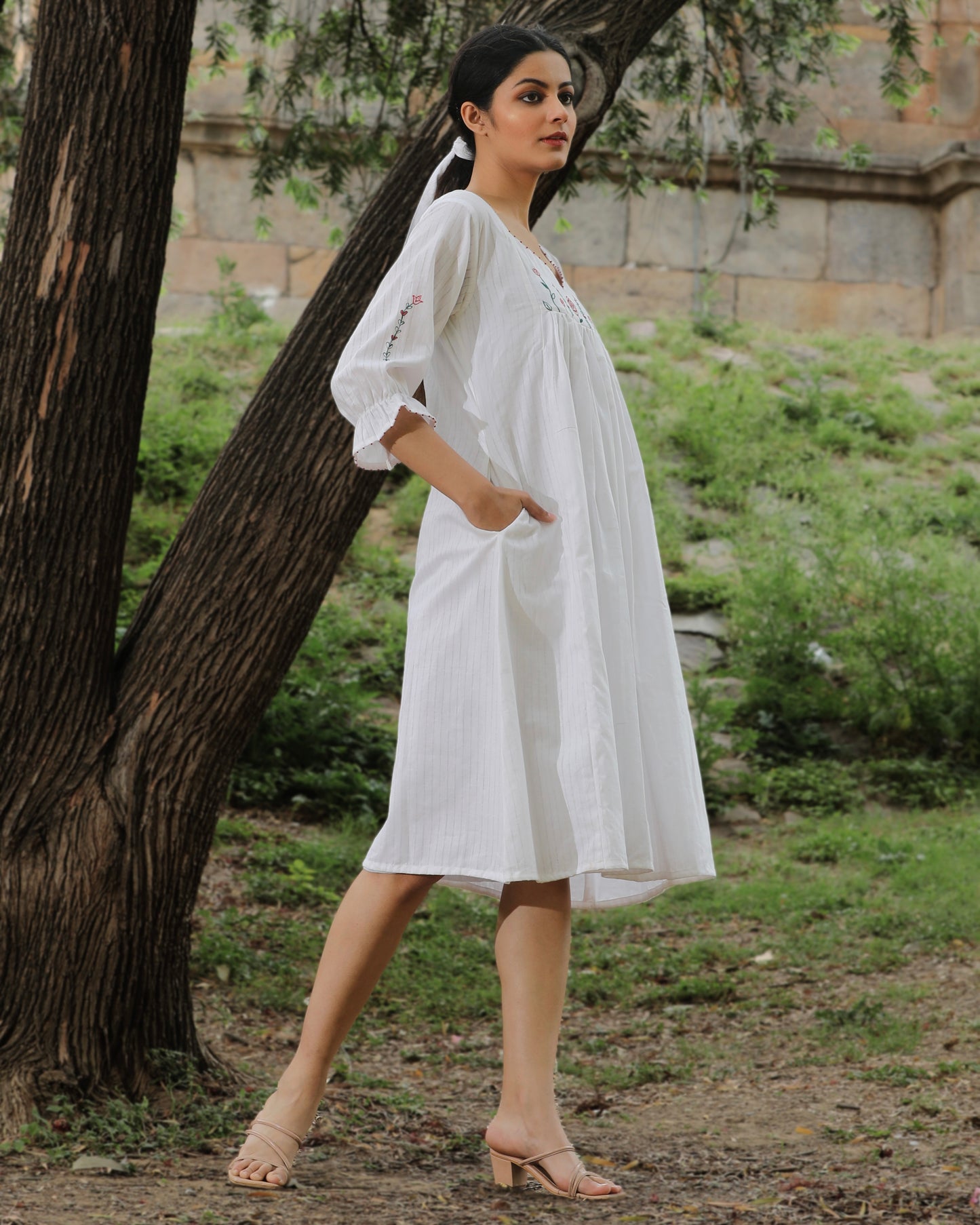 Shop white summer dress from Bebaak