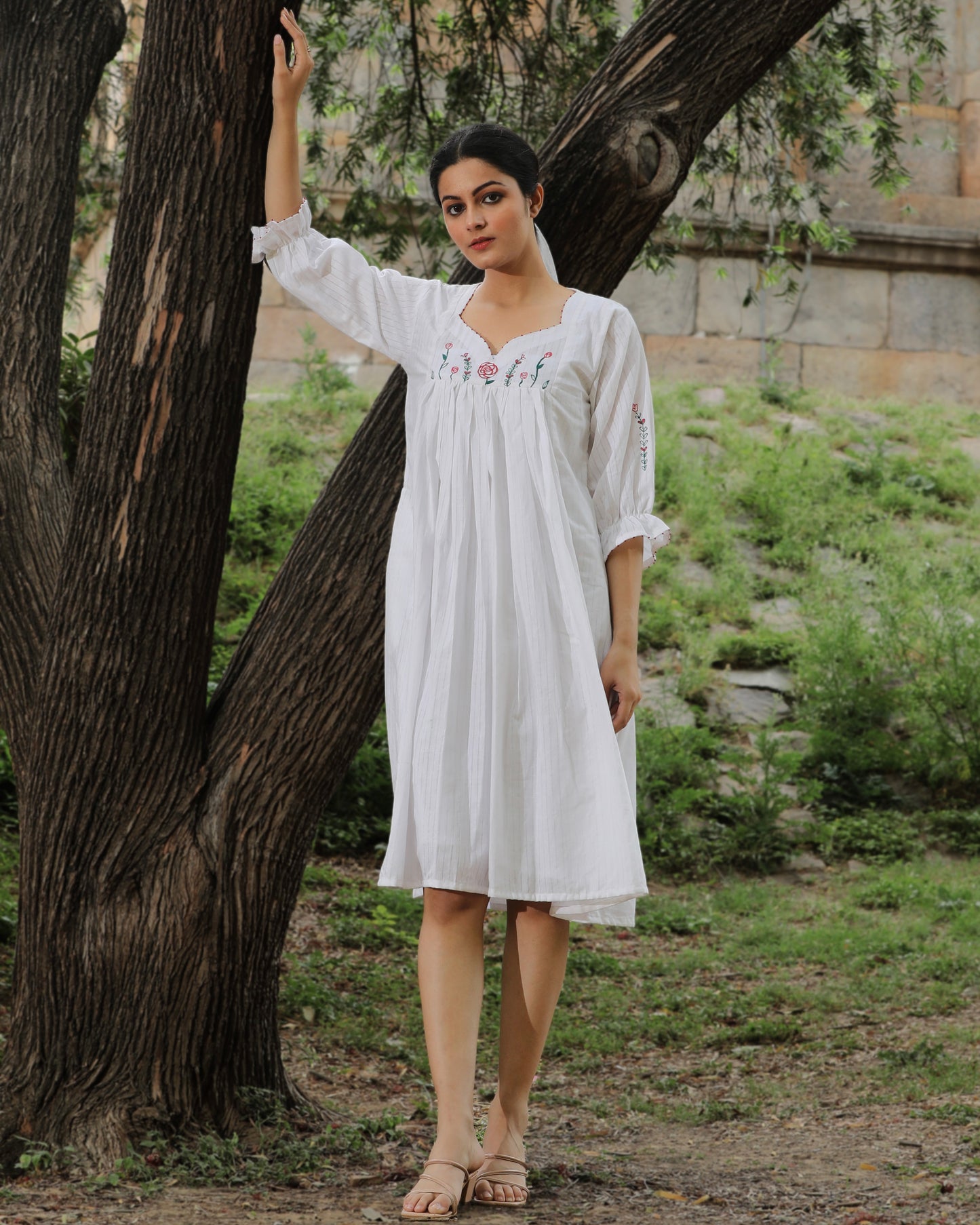 Shop white summer dress from Bebaak