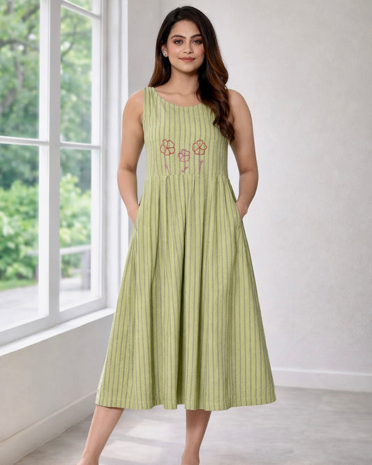 Dhani Flora handwoven Midi Dress