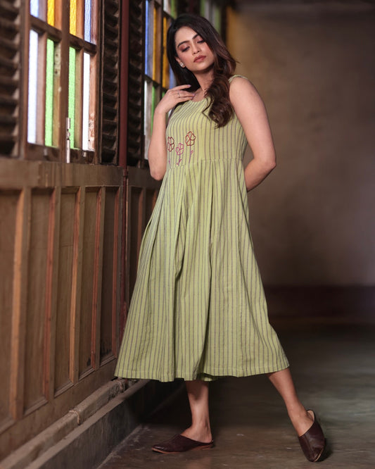 Dhani Flora handwoven Midi Dress