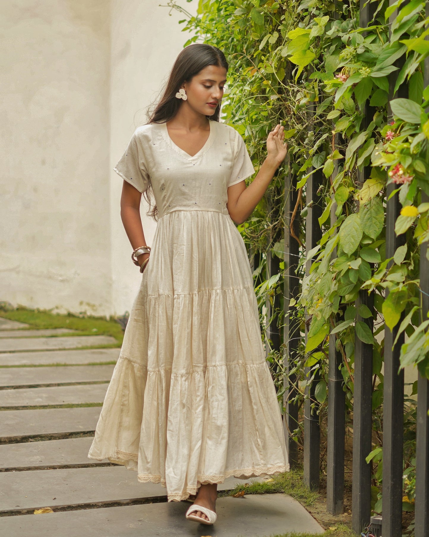 Tier Tier Offwhite Masakali Cotton Dress