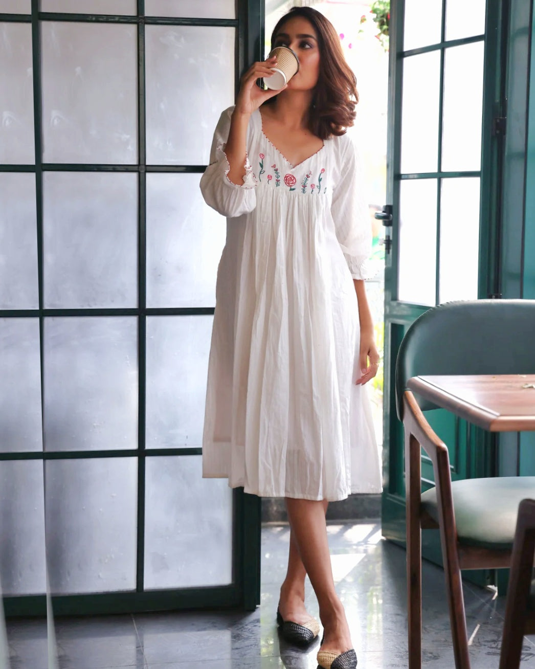 Shop white summer dress from Bebaak