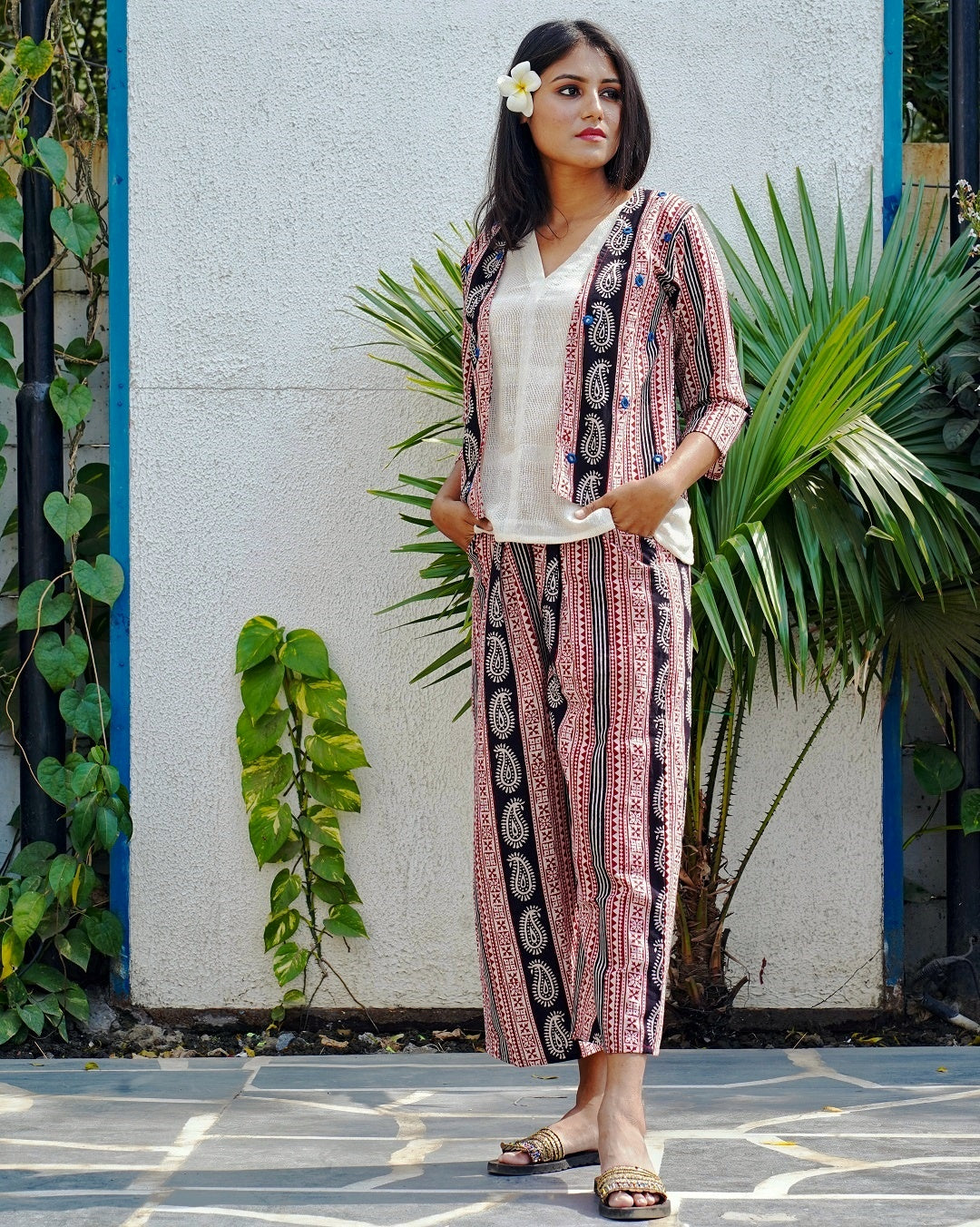 Morni jacket set: 3 pc set