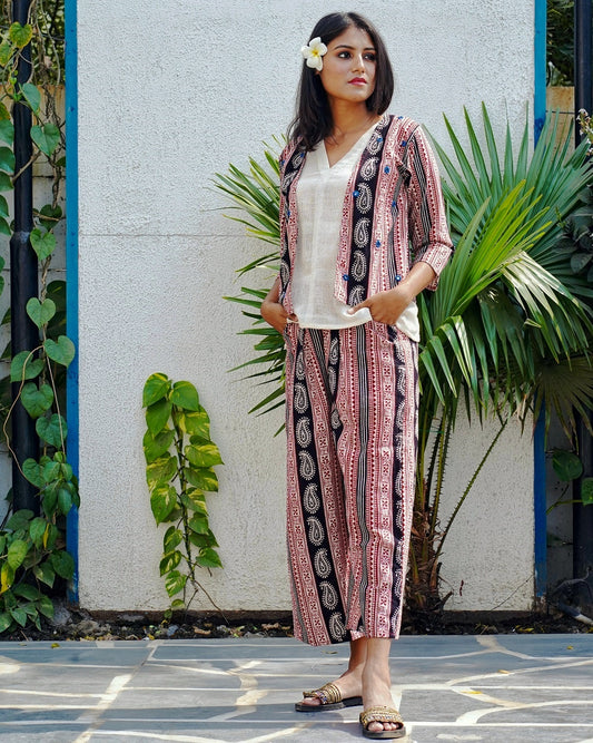 Morni jacket set: 3 pc set