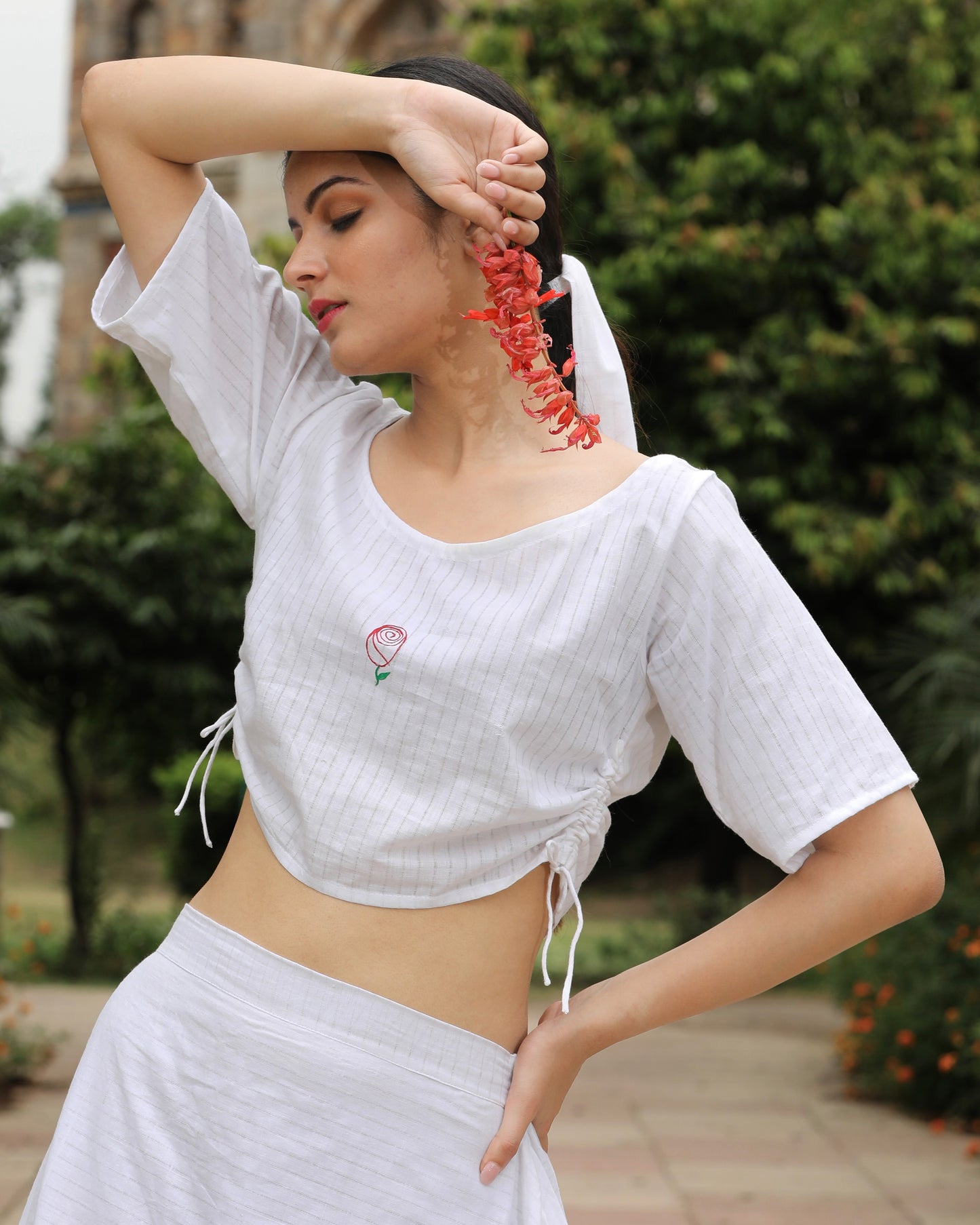 White skirt set from Bebaak