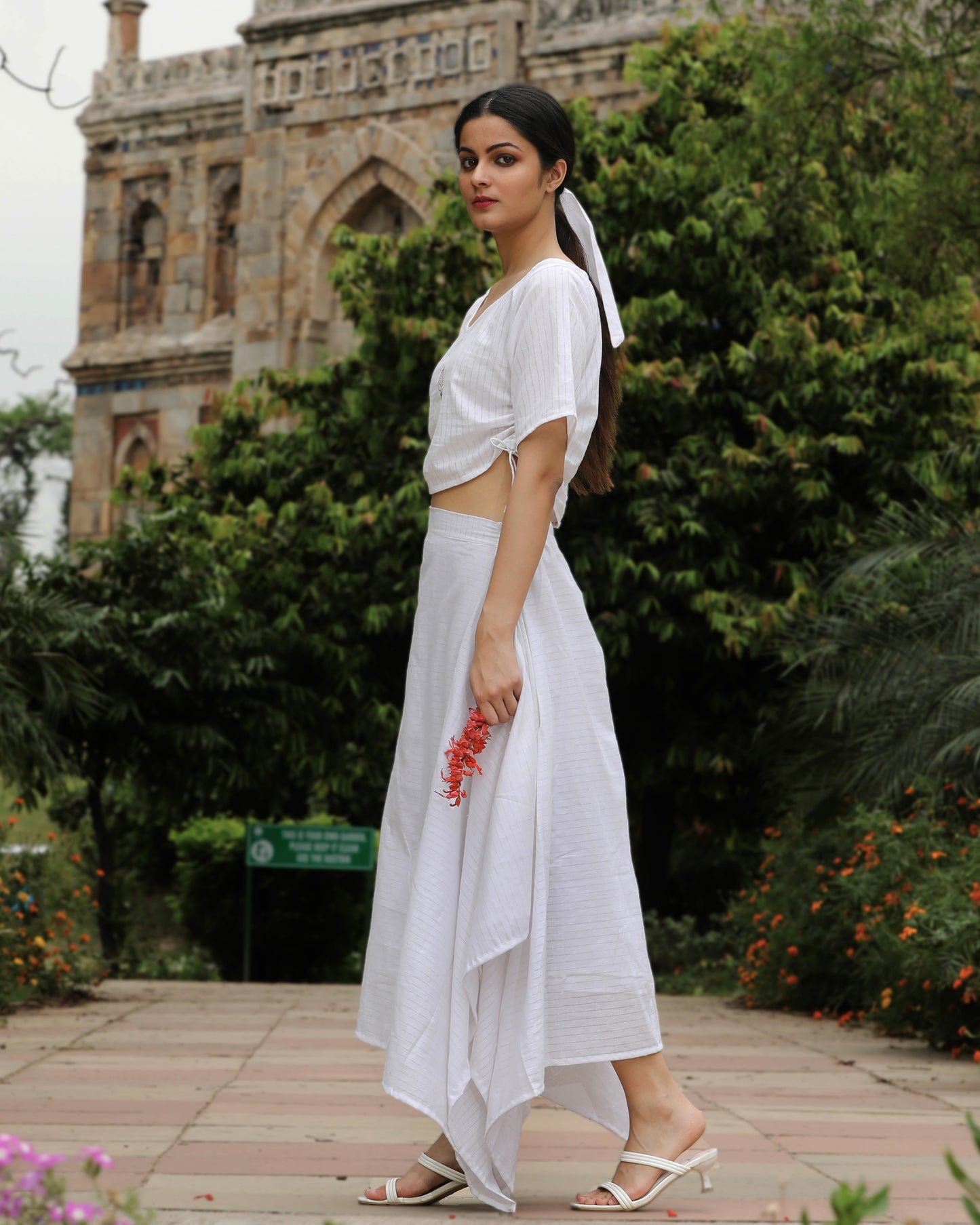 White skirt set from Bebaak