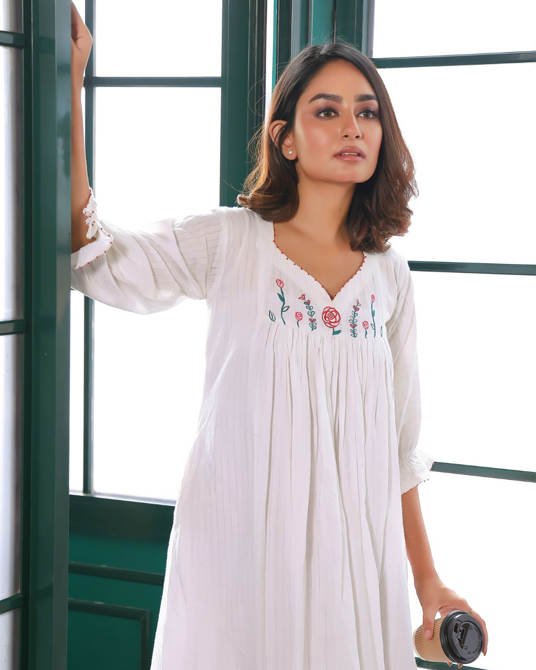 Shop white summer dress from Bebaak