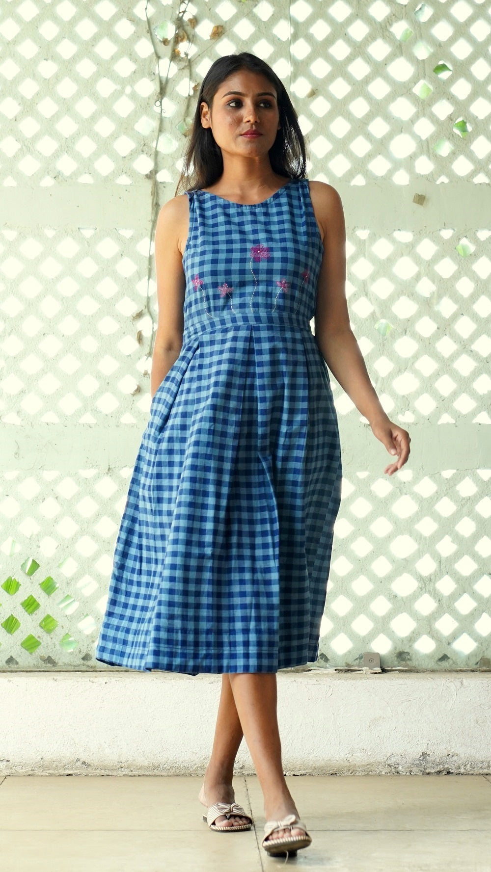 Dresses: Shop classic check midi dress online at bebaakstudio.com Bebaak Dresses: Shop classic check midi dress online at bebaakstudio.com Bebaak