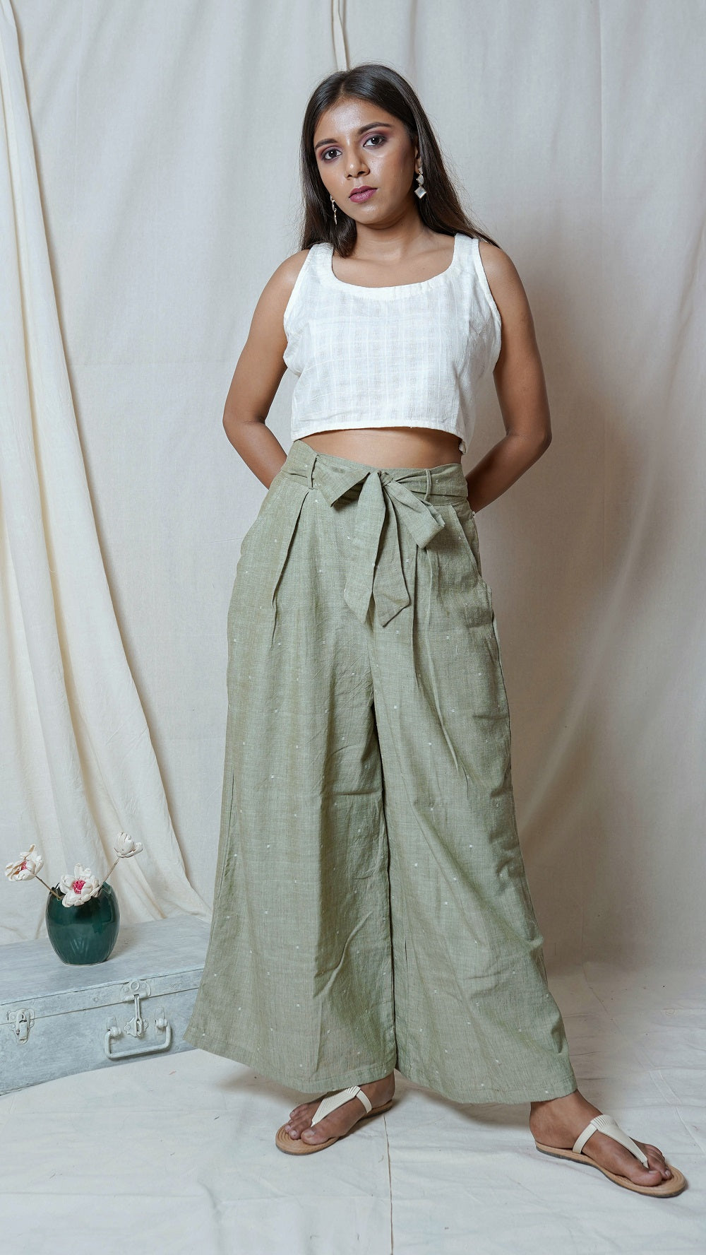 Shop Olive color block set online at bebaakstudio.com