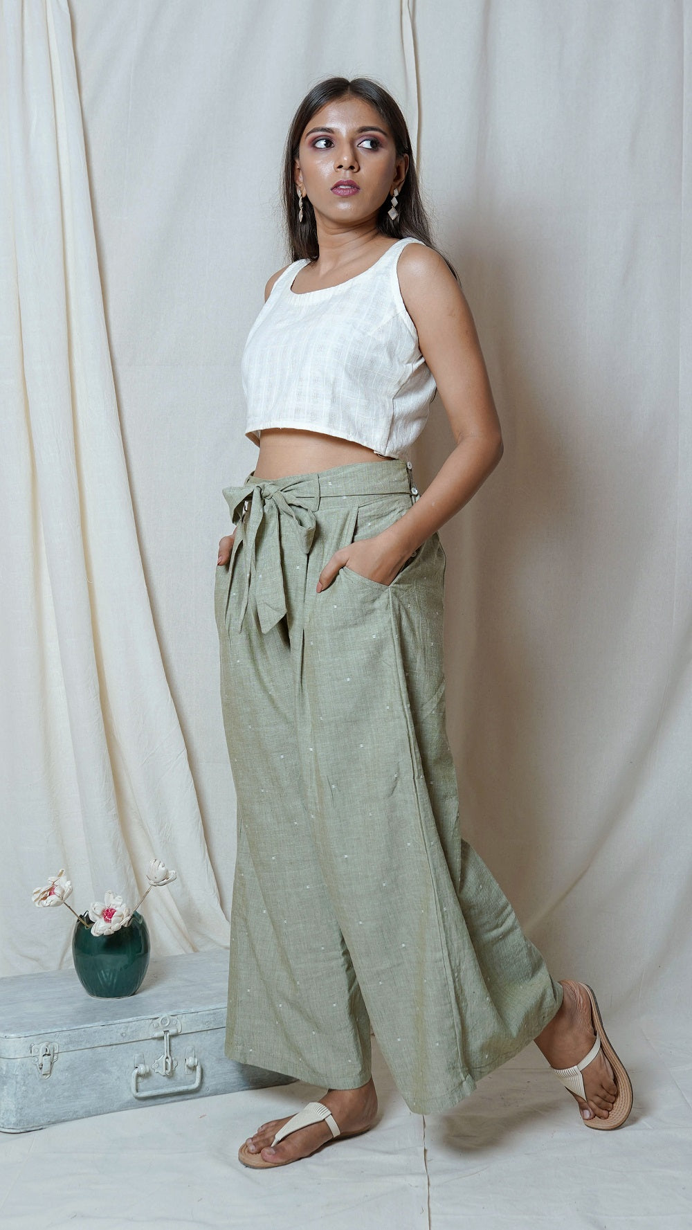 Shop Olive color block set online at bebaakstudio.com