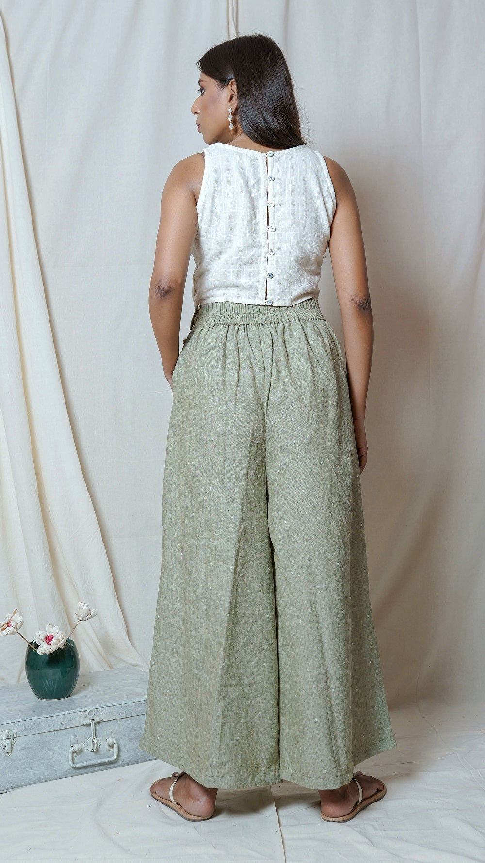 Shop Olive color block set online at bebaakstudio.com