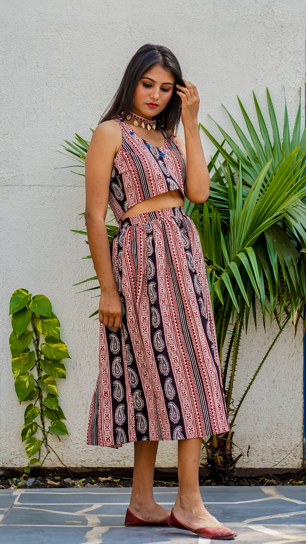 Shop Bagh print morni skirt set online at bebaakstudio.com