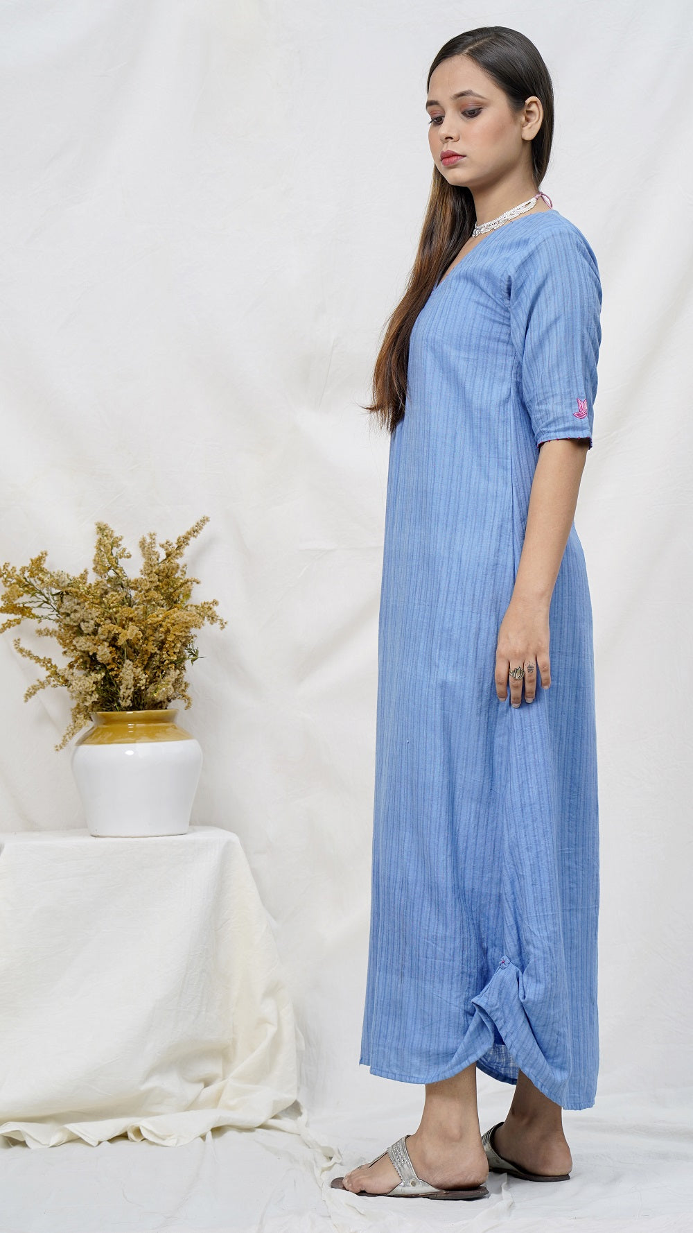 Padma cowl dress online available at bebaakstudio.com