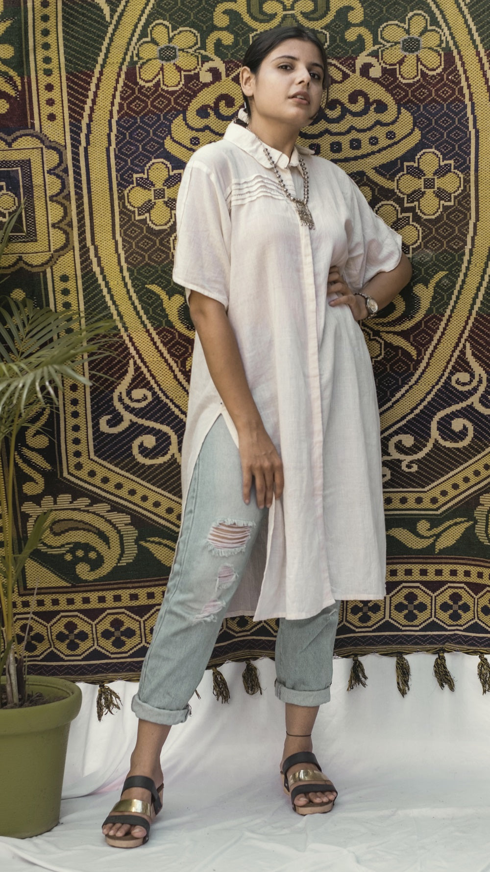 Kora long shirt online available at bebaakstudio.com