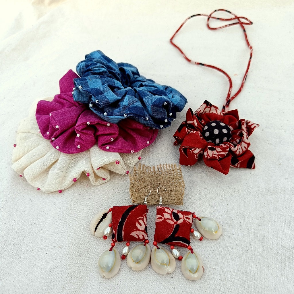 Red Floral necklace Combo