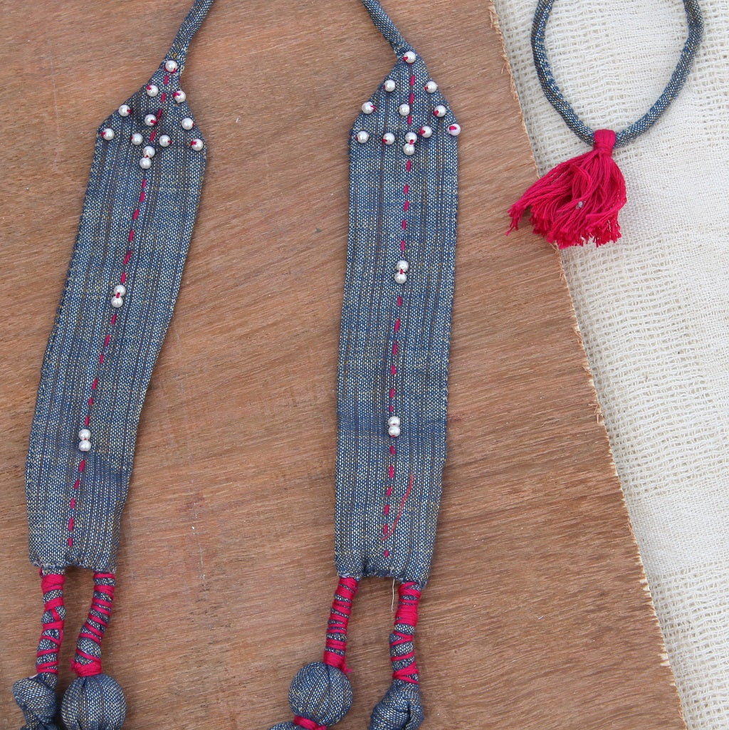 Grey beads layered Necklace