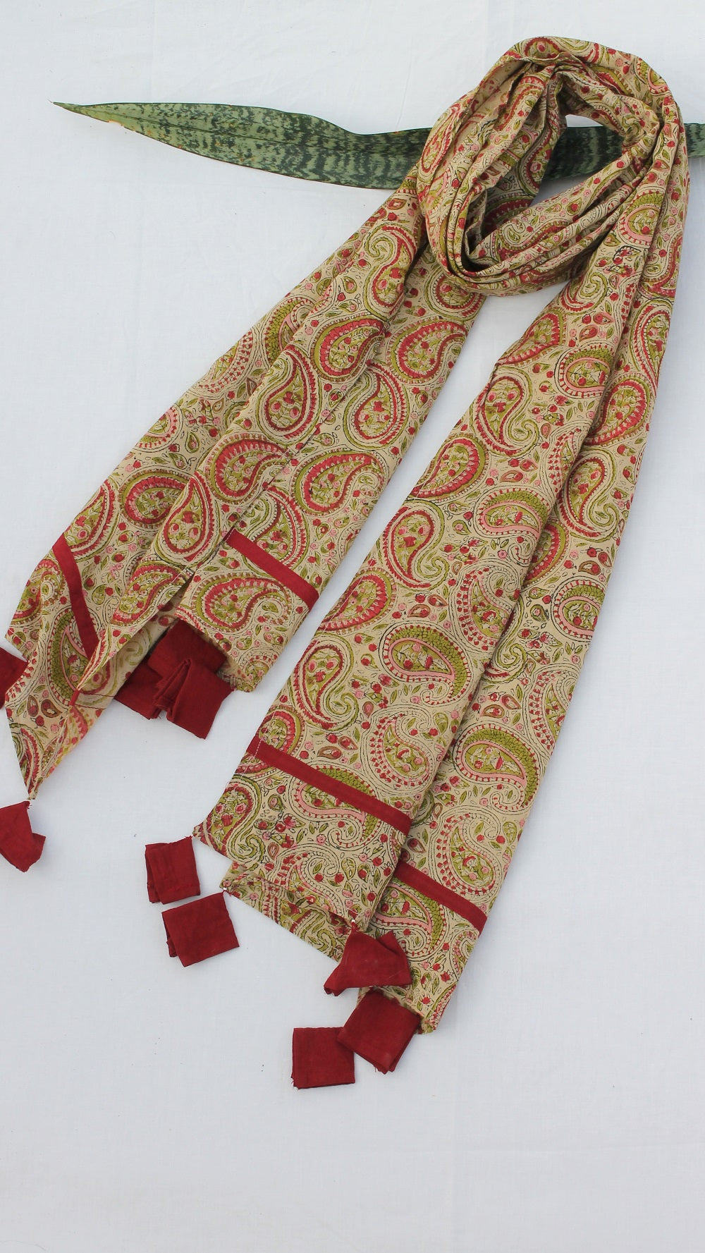 Heena paisley block print stole