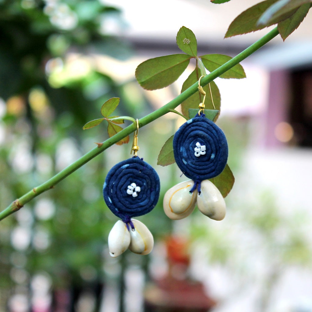 Indigo loop earring