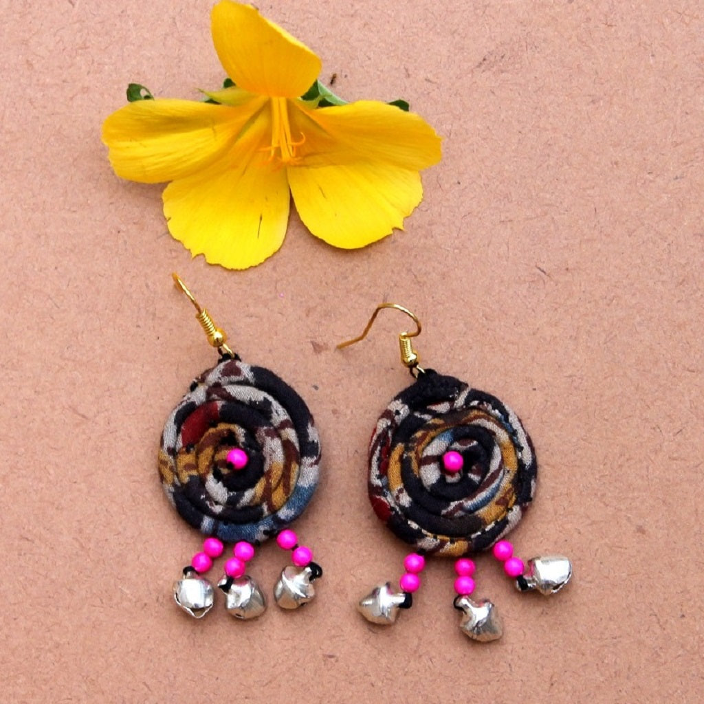 Black boho earring