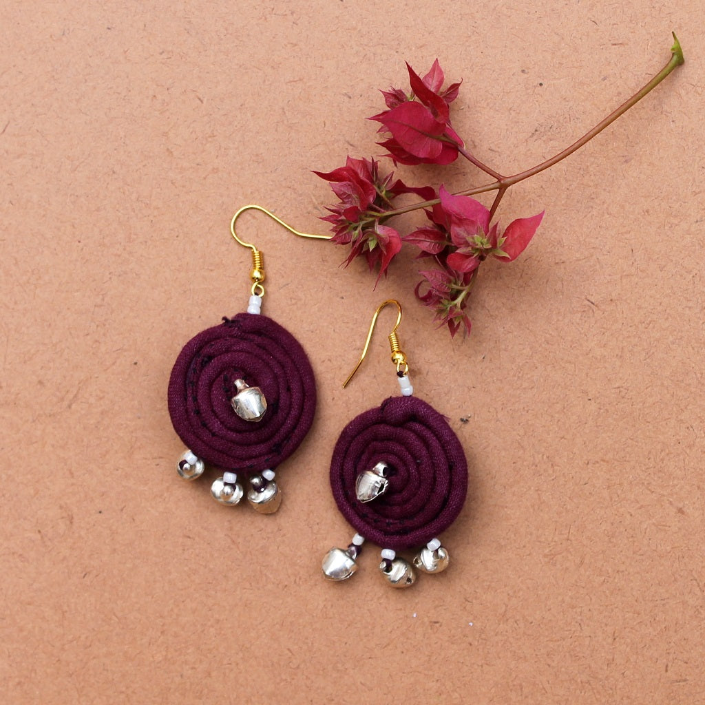 Wine boho earring