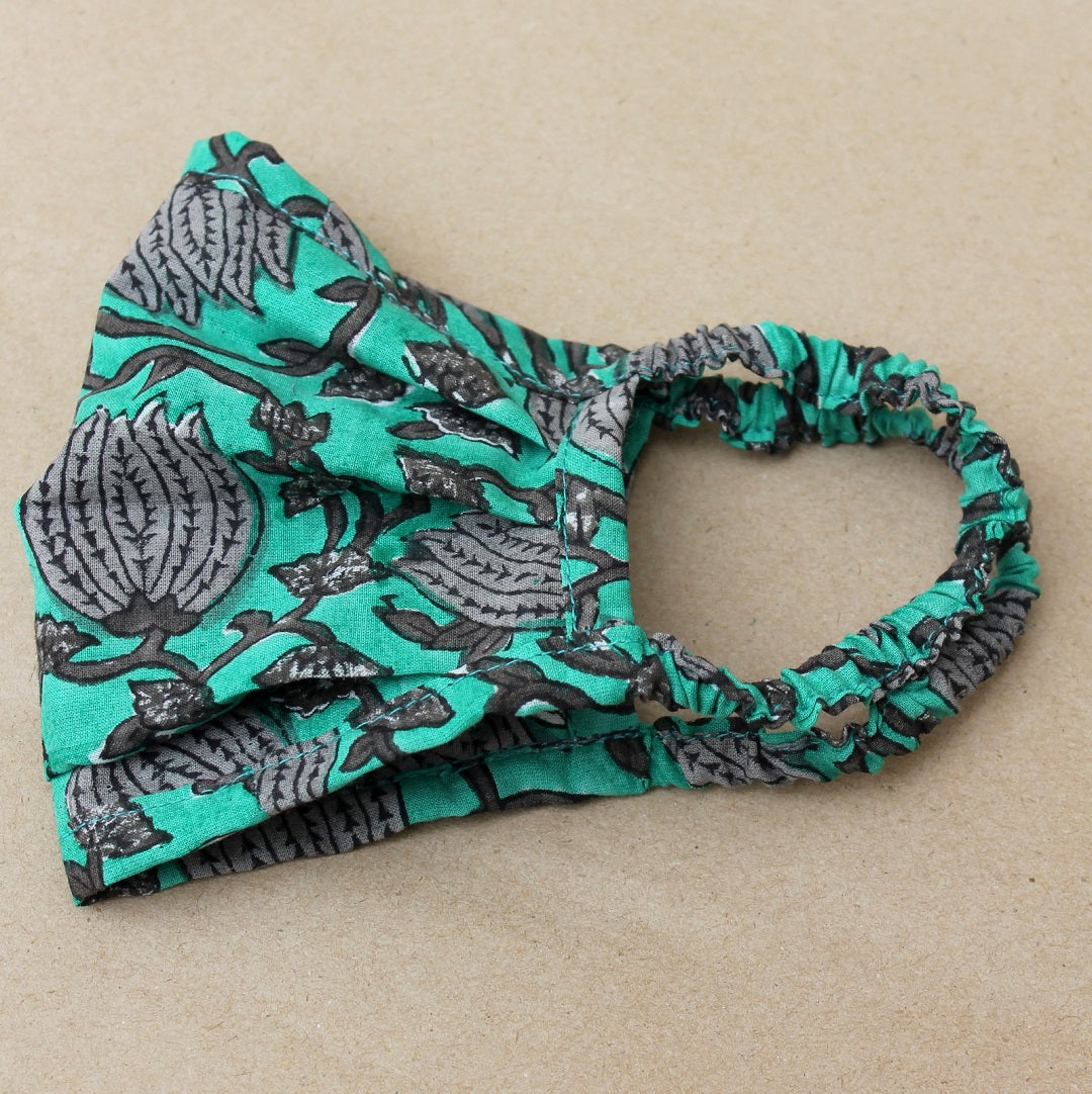 Floral & Solid cotton Face mask