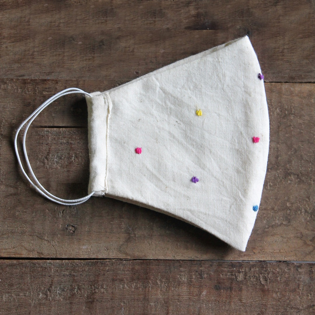 Whites & Blue cotton Face mask online available at bebaakstudio.com