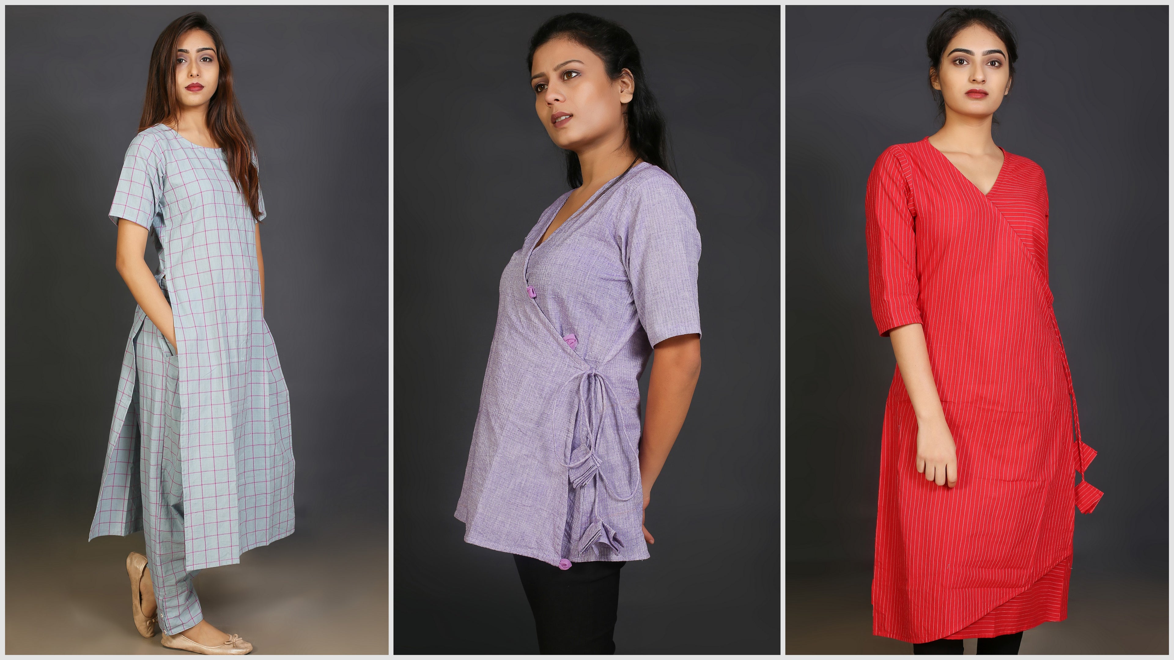 Tunic tops for women: Evergreen Elegance