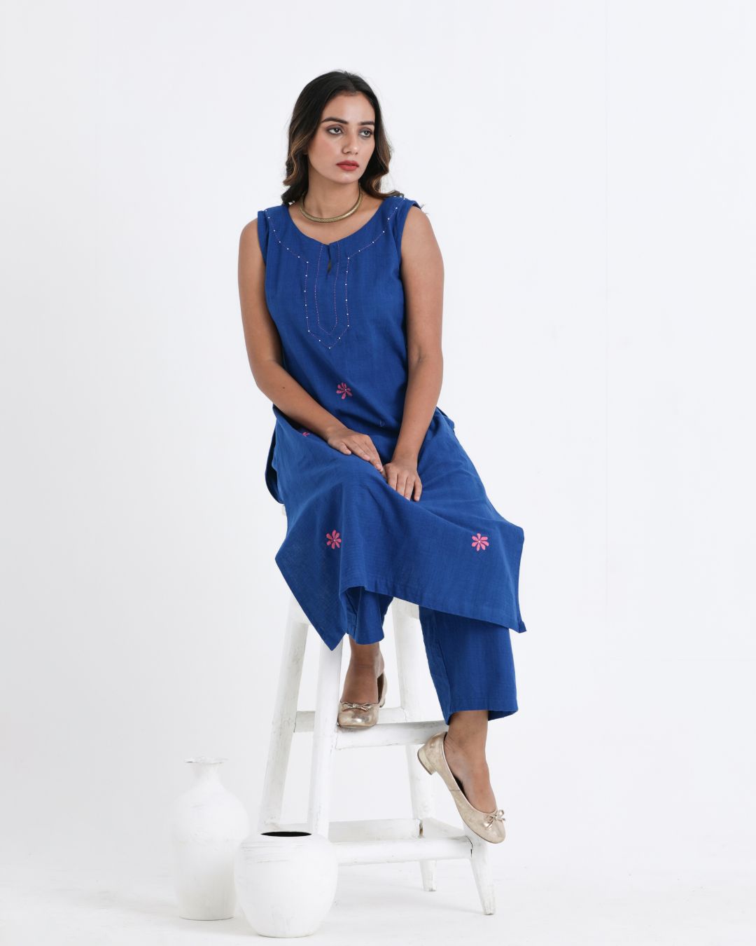 Shop Hand embroidered cotton apparel for women online in India at www.bebaakstudio.com