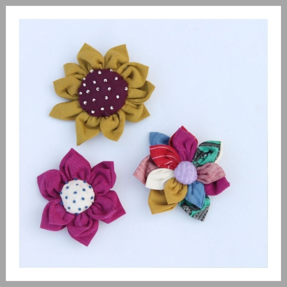 upcycled floral brooch online available at bebaakstudio.com