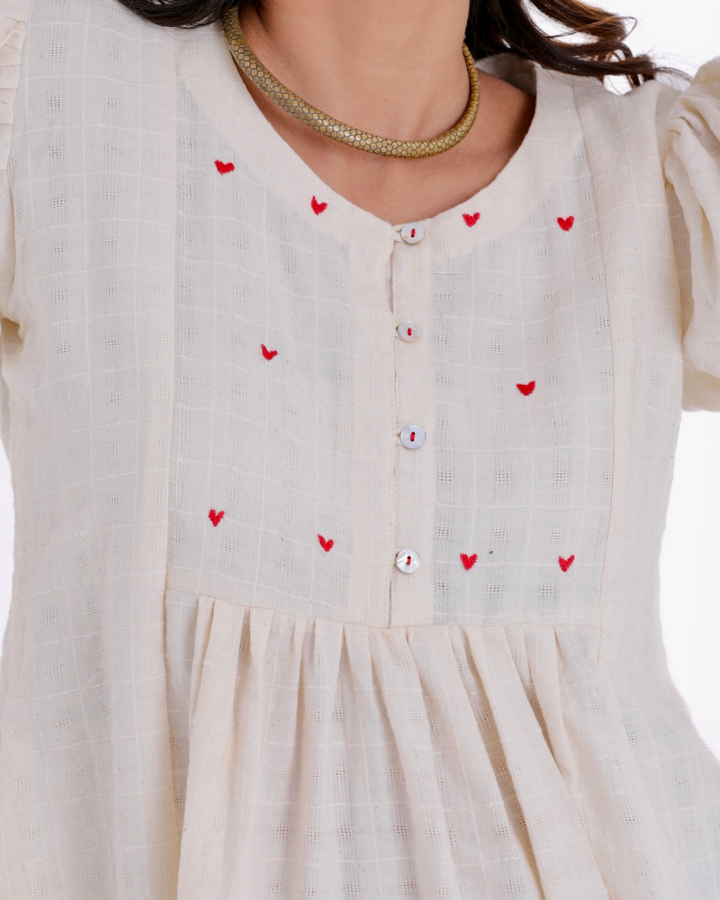 White top: Shop white gathered cotton top online at bebaakstudio.com