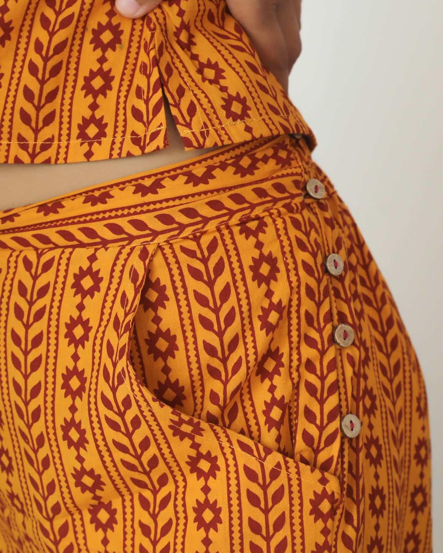 Yellow Bag printed Co-ord from Bebaak