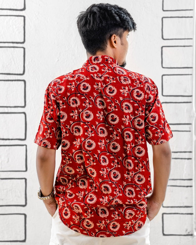 Block printed shirt for men from Bebaak