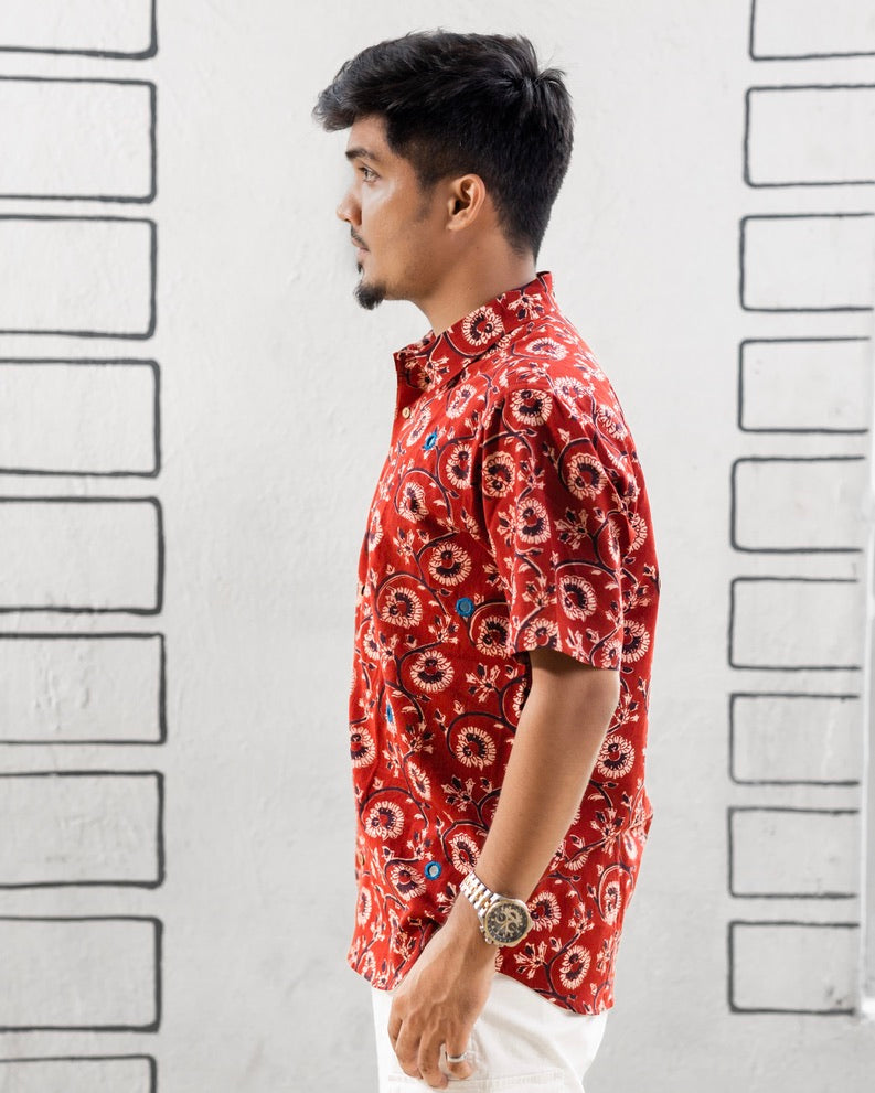 Block printed shirt for men from Bebaak