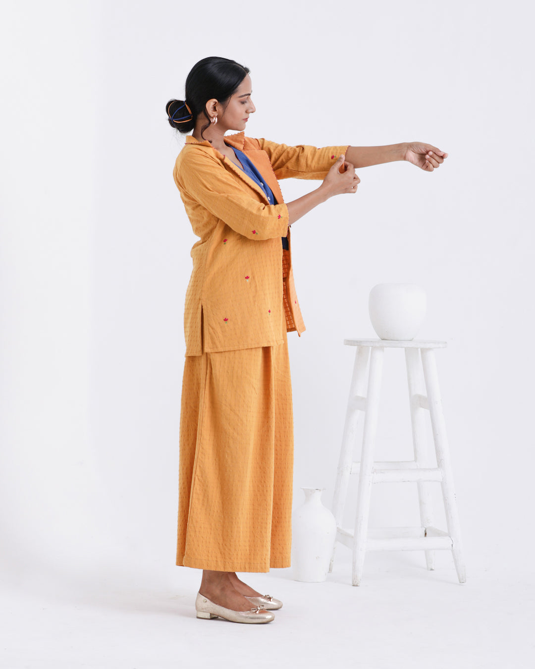 Shop business suit for women from Bebaak: 3 pc set of jacket, top and palazzo