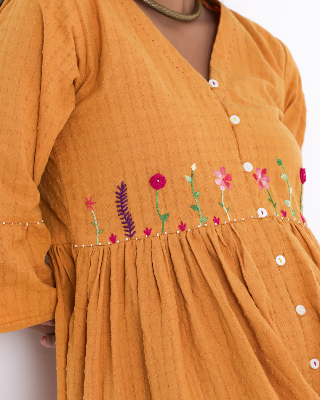 Shop Yellow embroidered dresse for Diwali from Bebaak